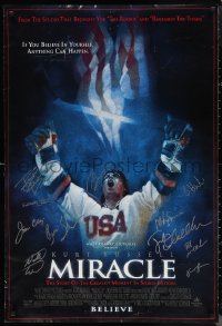 1g1313 MIRACLE signed DS 1sh 2004 by 11 members of the original Olympic ice hockey team!