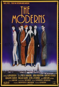 1g1315 MODERNS 1sh 1988 Alan Rudolph, cool artwork of trendy 1920's people by star Keith Carradine!