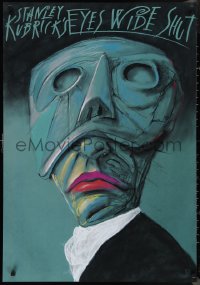 1g0557 EYES WIDE SHUT commercial Polish 27x39 1999 wild completely different mask art by Zebro!