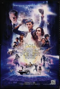 1g1373 READY PLAYER ONE advance DS 1sh 2018 Steven Spielberg, cast montage by Paul Shipper!