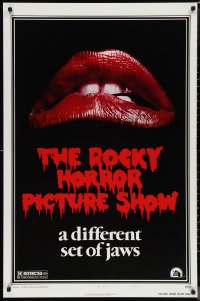 1g1392 ROCKY HORROR PICTURE SHOW 1sh R1980s classic lips, a different set of jaws!