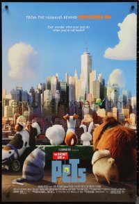 1g1406 SECRET LIFE OF PETS DS 1sh 2016 great image of CGI animals in front of huge skyline!