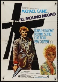 1g0614 BLACK WINDMILL Spanish 1975 Caine, Don Siegel, completely different art by Mac, ultra rare!