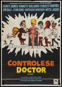 1g0620 CARRY ON AGAIN DOCTOR Spanish 1974 Sidney James, sexy & completely different art, ultra rare!