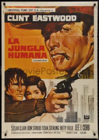 1g0622 COOGAN'S BLUFF Spanish 1970 MCP art of Eastwood in New York City, directed by Don Siegel!