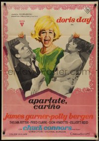 1g0641 MOVE OVER, DARLING Spanish 1964 images & Mac art of James Garner & Doris Day, ultra rare!