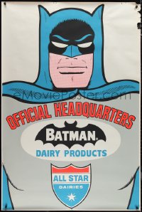1g0022 BATMAN 40x60 special poster 1966 Official Headquarters of Batman Dairy Products!