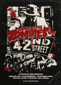 1g0317 BRAIN-EATING ZOMBIES ON 42ND STREET 17x24 special poster 2010s Ultra Trash fake movie!