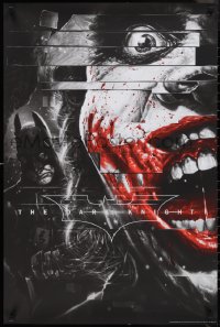 1g0156 DARK KNIGHT #66/100 24x36 art print 2020 wild art of him and the Joker, variant ed.!