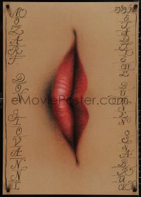 1g0468 DON GIOVANNI 23x32 German stage poster 1989 Ekkehard Walter close-up art of lips!