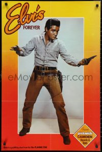 1g0250 ELVIS PRESLEY 23x34 music poster 1970s with full-length image and music from Flaming Star!