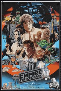 1g0162 EMPIRE STRIKES BACK #16/125 24x36 art print 2020 different montage art by Vance Kelly!