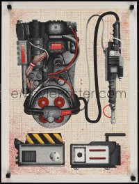 1g0175 GHOSTBUSTERS signed #9/13 MP 18x24 art print 2013 by Drew Brinkley, art of proton pack!