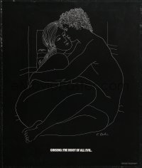 1g0264 GINSENG COLOGNE 20x24 advertising poster 1970s Karlin art of a man and woman embracing!