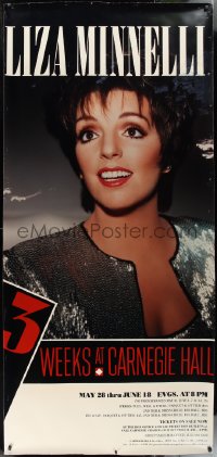 1g0026 LIZA MINNELLI 36x78 special poster 1987 3 Weeks at Carnegie Hall, great close-up!
