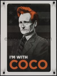 1g0243 MIKE MITCHELL 18x24 art print 2010s art of Conan O'Brien, I'm with Coco!