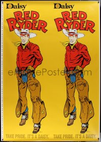 1g0014 RED RYDER printer's test 51x73 advertising poster 1960s Daisy Red Ryder BB gun ad, take pride!