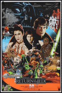 1g0207 RETURN OF THE JEDI #16/125 24x36 art print 2020 different montage art by Vance Kelly!