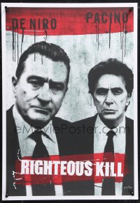 1g0209 RIGHTEOUS KILL #815/1500 17x24 art print 2008 cool portrait images of Robert De Niro & Al Pacino!