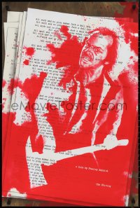 1g0213 SHINING #46/90 24x36 art print 2010s Nicholson w/ axe over book, all work and no play...