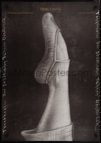 1g0481 SILENT CLOWNS 24x33 German stage poster 1981 Jerzy Czerniawski art of ballet dancer's leg!