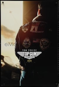 1g1466 TOP GUN: MAVERICK teaser DS 1sh 2021 Naval aviator Tom Cruise in the title role w/back turned!