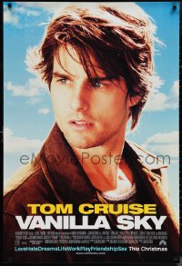 1g1479 VANILLA SKY advance 1sh 2001 Tom Cruise loves sexy Penelope Cruz AND Cameron Diaz!