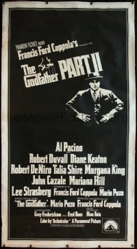 1h0074 GODFATHER PART II linen int'l 3sh 1974 Al Pacino in Francis Ford Coppola classic crime sequel!