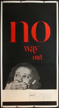 1h0084 NO WAY OUT linen 3sh 1950 striking image of Linda Darnell by Erik Nitsche, ultra rare!