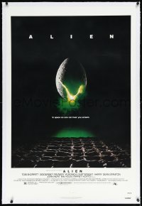 1h0902 ALIEN linen NSS style 1sh 1979 Ridley Scott sci-fi monster classic, cool hatching egg image!
