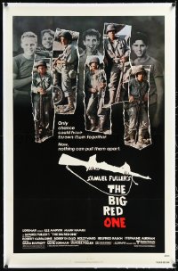 1h0938 BIG RED ONE linen 1sh 1980 directed by Samuel Fuller, Lee Marvin, Mark Hamill in WWII!