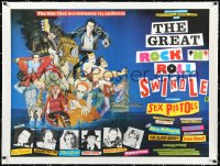 1h0840 GREAT ROCK 'N' ROLL SWINDLE linen 30x40 music poster 1980 Hirsch art of Sex Pistols & rockers