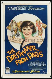 1h1042 DRESSMAKER FROM PARIS linen 1sh 1925 Leatrice Joy, Paul Bern directed, Harlow's husband, rare!