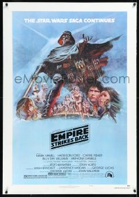 1h1052 EMPIRE STRIKES BACK linen style B NSS style 1sh 1980 George Lucas classic, art by Tom Jung!