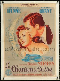 1h0780 PENNY SERENADE linen French 22x31 1947 Rojac art of Cary Grant & Irene Dunne, ultra rare!