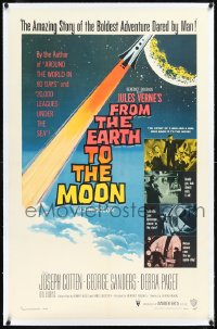 1h1086 FROM THE EARTH TO THE MOON linen 1sh 1958 Jules Verne's boldest adventure dared by man!
