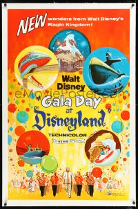 1h1089 GALA DAY AT DISNEYLAND linen 1sh 1960 art of Matterhorn & new attractions at the theme park!
