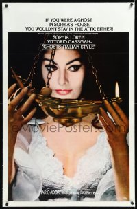 1h1099 GHOSTS - ITALIAN STYLE linen style B 1sh 1968 Questi fantasmi, sexy Sophia Loren close up!