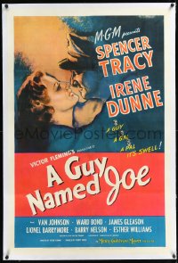 1h1115 GUY NAMED JOE linen 1sh 1944 World War II pilot Spencer Tracy loves Irene Dunne after death!