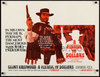 1h0500 FISTFUL OF DOLLARS 1/2sh 1967 introducing the man with no name, Clint Eastwood, great art!