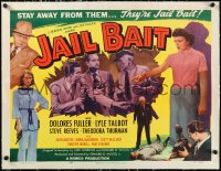 1h0479 JAIL BAIT linen 1/2sh 1954 Ed Wood cult classic, find Dolores Fuller & men can't be far away!
