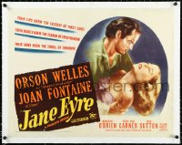 1h0480 JANE EYRE linen 1/2sh 1944 Orson Welles as Edward Rochester & Joan Fontaine as Jane, rare!