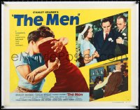1h0487 MEN linen style A 1/2sh 1950 very first Marlon Brando, Jack Webb, Wright, Fred Zinnemann!
