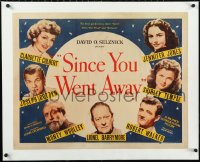 1h0494 SINCE YOU WENT AWAY linen 1/2sh 1944 Claudette Colbert, Jennifer Jones, Shirley Temple & more!