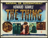 1h0525 THING style A 1/2sh 1951 Howard Hawks horror classic, montage shows 5 scenes from the movie!