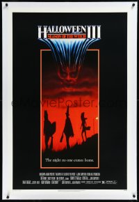 1h1118 HALLOWEEN III linen 1sh 1982 Season of the Witch, horror sequel, the night no one comes home!