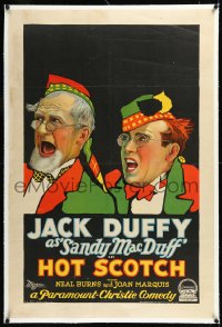 1h1132 HOT SCOTCH linen 1sh 1928 art of wacky Jack Duffy as Scottish Sandy MacDuff, ultra rare!