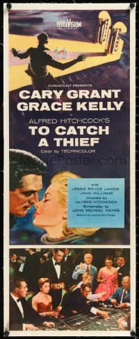 1h0445 TO CATCH A THIEF linen insert 1955 Grace Kelly, Cary Grant, Hitchcock, roulette gambling scene!