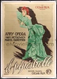 1h0168 LA CHAUVE-SOURIS linen Italian 2p 1932 French version of Die Fledermaus, Anny Ondra art, rare!