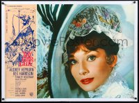 1h0790 MY FAIR LADY linen Italian 27x37 pbusta 1965 best close up of Audrey Hepburn in famous dress!